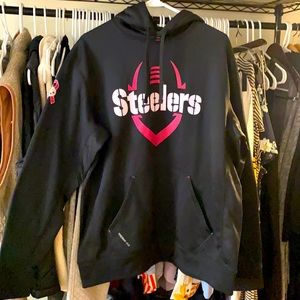 Men’s L Steelers breast cancer thermafit hoodie
